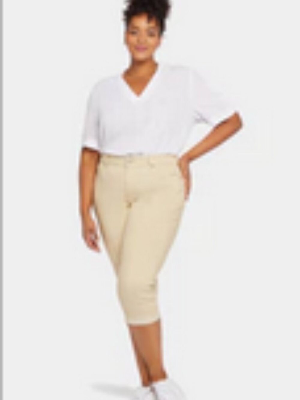 Marilyn Straight Crop Jeans In 18 Plus In Cool Embrace® Denim With Cuffs